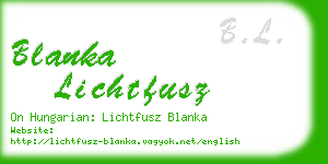 blanka lichtfusz business card